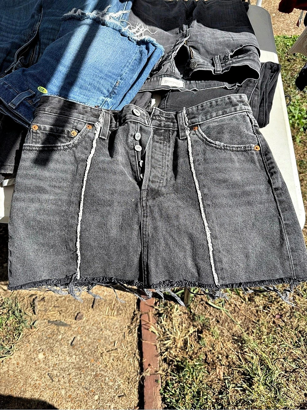 Levi's Icon Skirt Denim Mini Skirt Gray Size 28